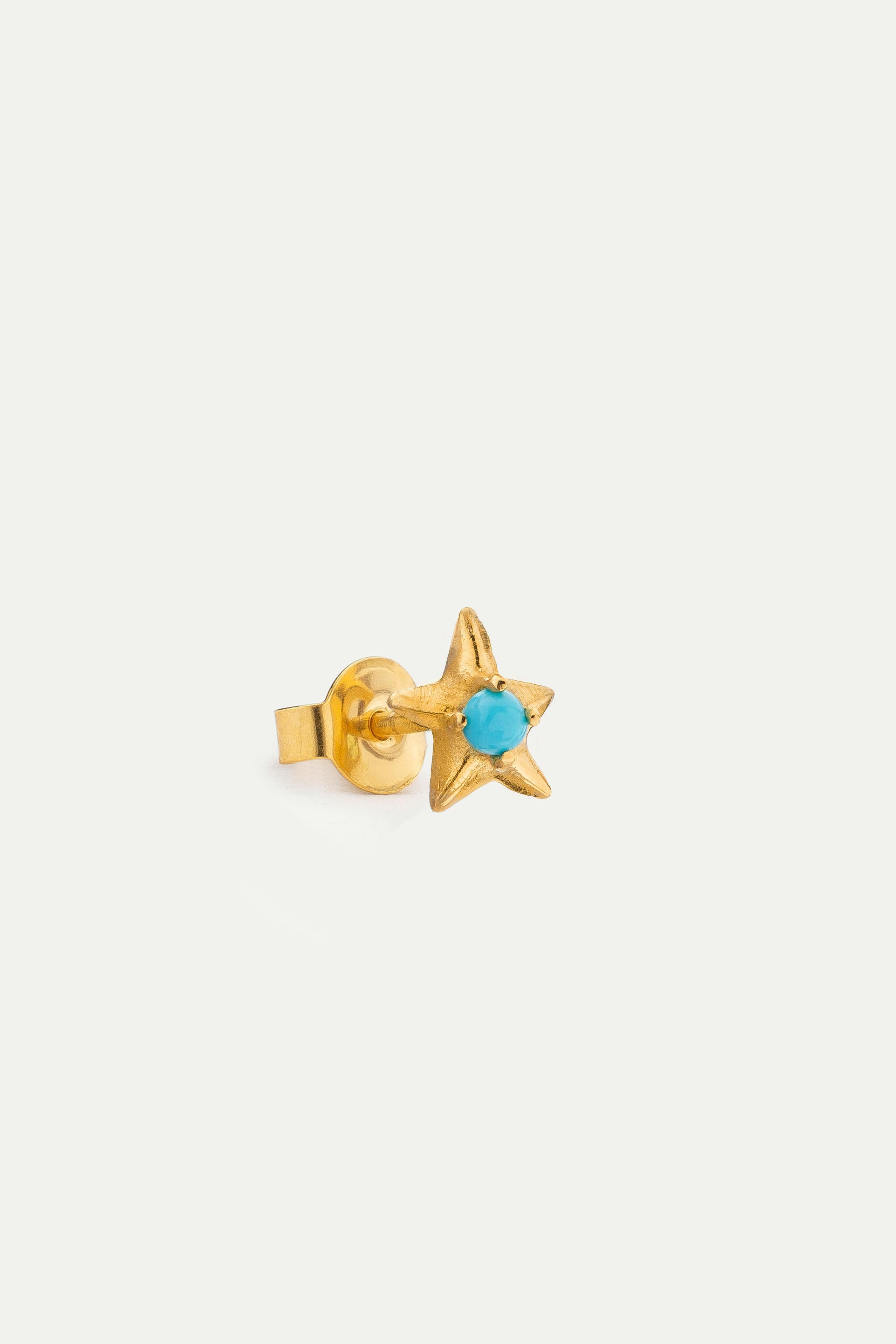 BIRTHSTONE STAR STUD EARRING